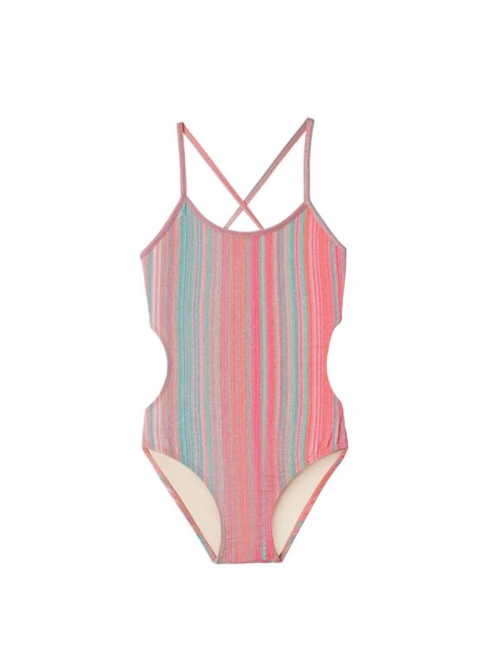 PQ Swim Kids Newport Stripe Ayah Cut Out One Piece - Picture 2 of 2